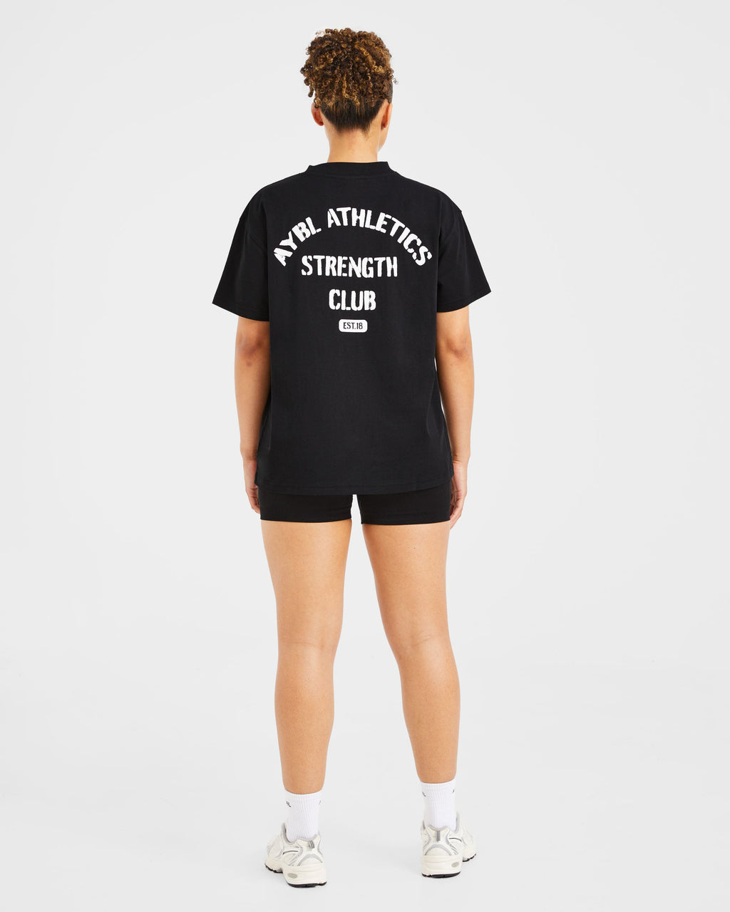Athletics Strength Club Oversized T Shirt - Noir