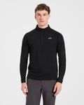 Precision Hybrid 1/4 Zip Pullover - Black