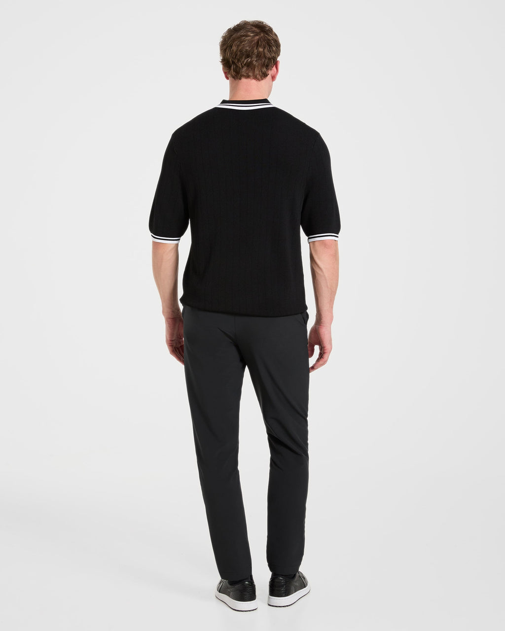 Classic Knitted Polo - Black