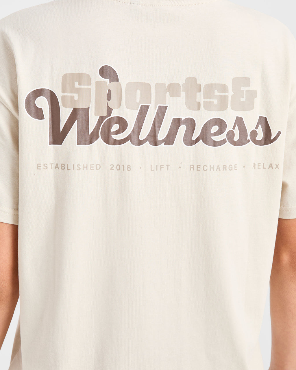 Sports Wellness Oversized T Shirt - Beige
