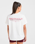 Athletics Club Oversized T Shirt - Off Blanc
