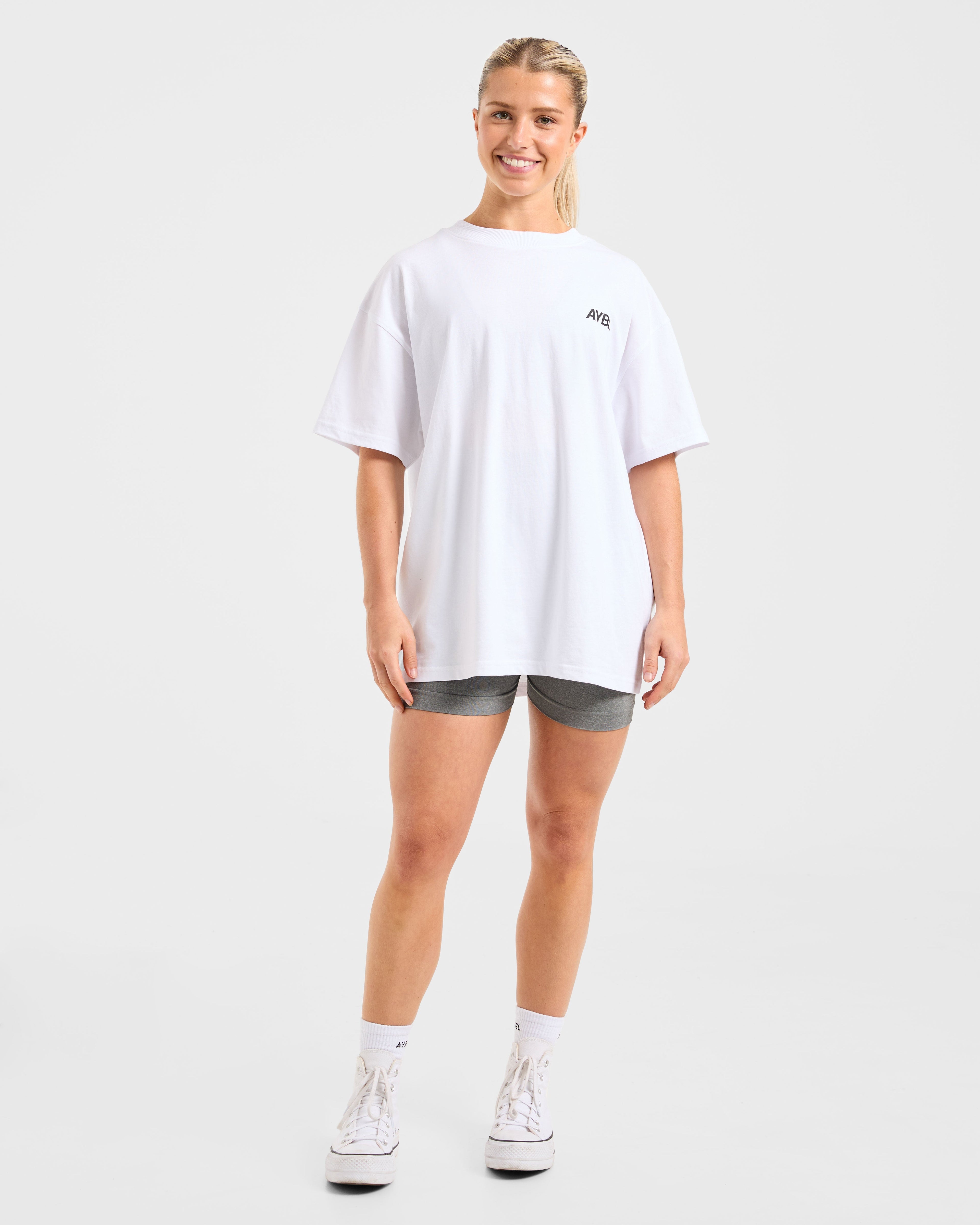 AYBL Sports Club Oversized T Shirt - Blanc