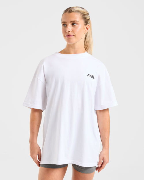 AYBL Sports Club Oversized T Shirt - Blanc