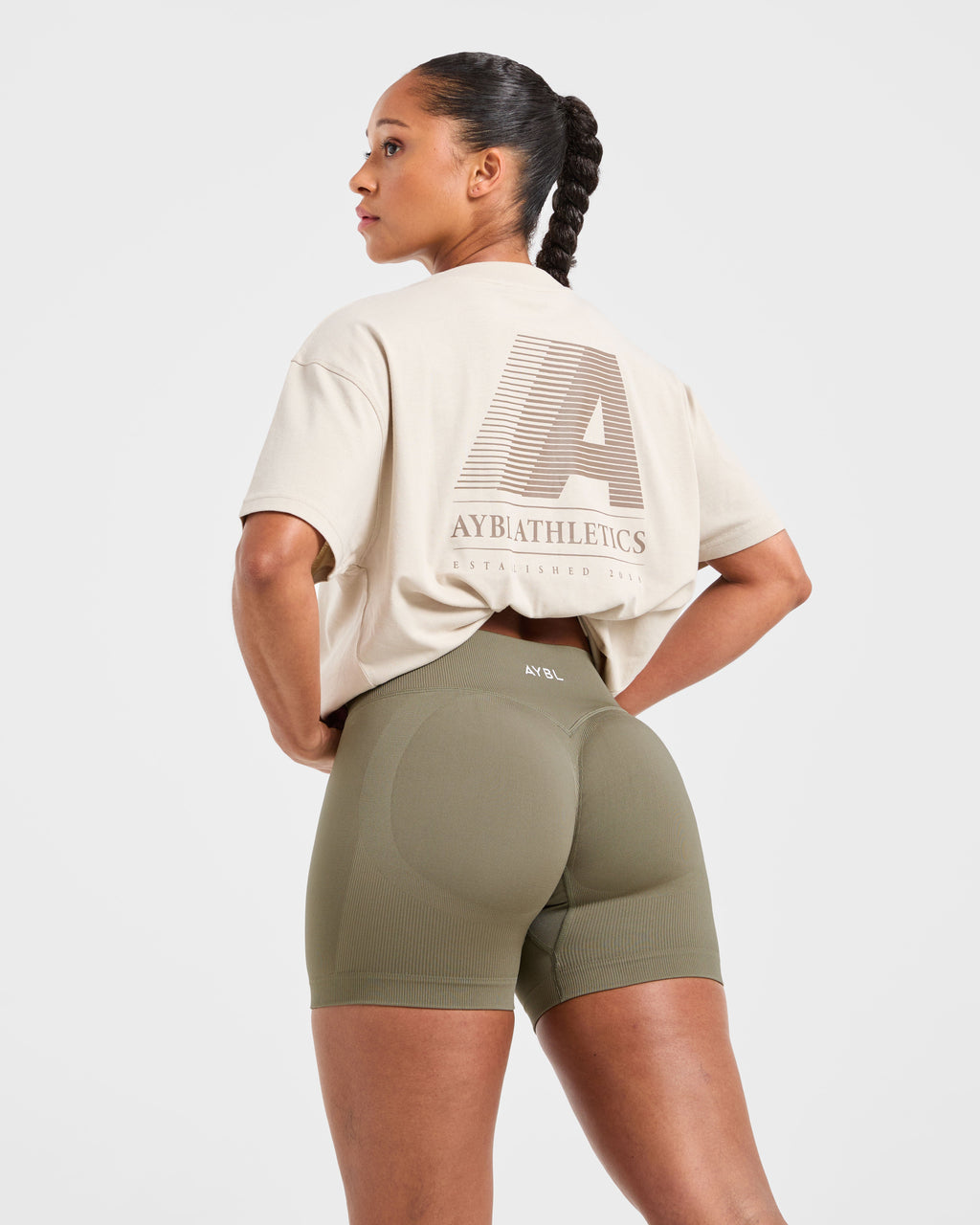 Retro Athletics Oversized T Shirt - Sand
