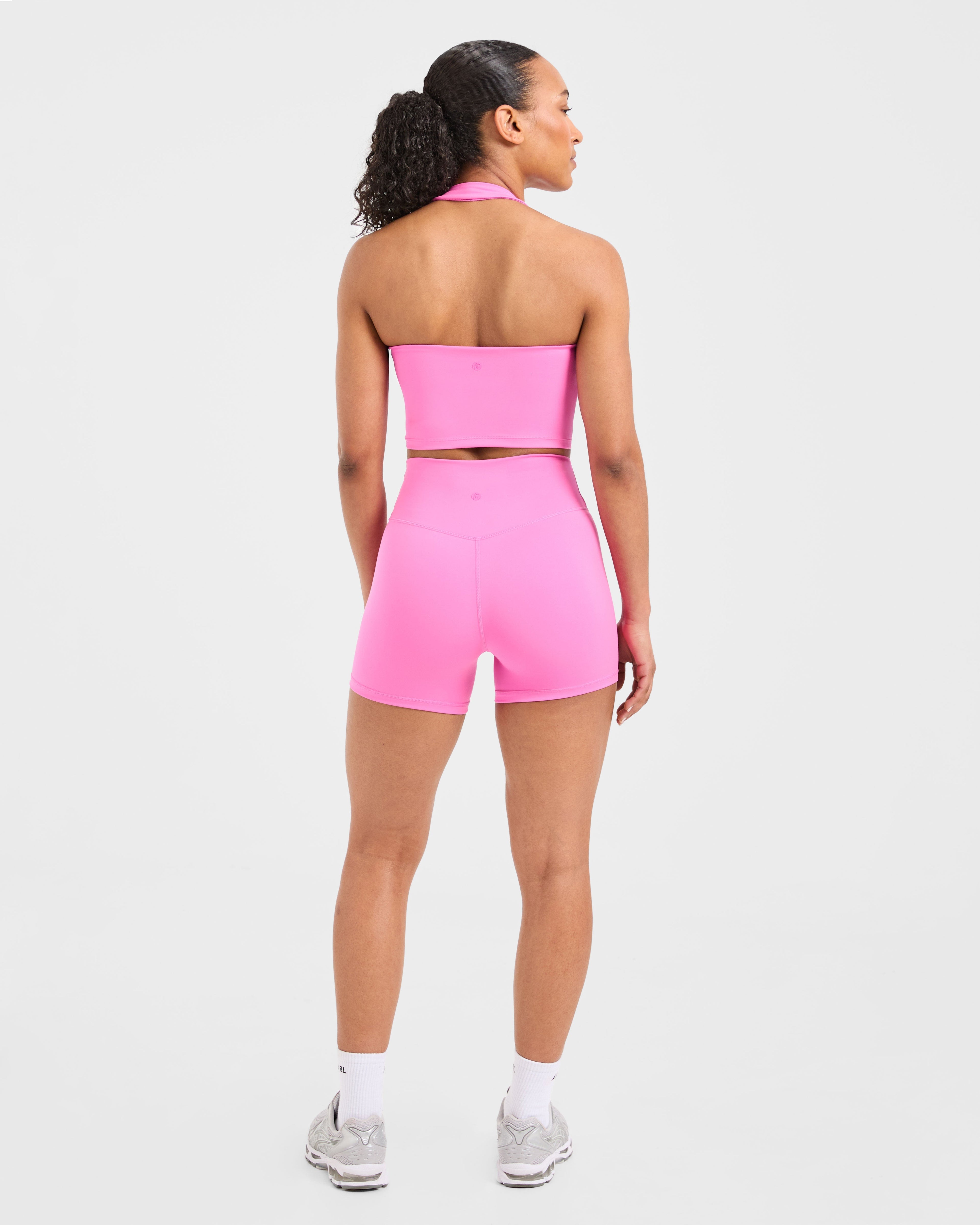Staple Halterneck Crop Top - Summer Rose