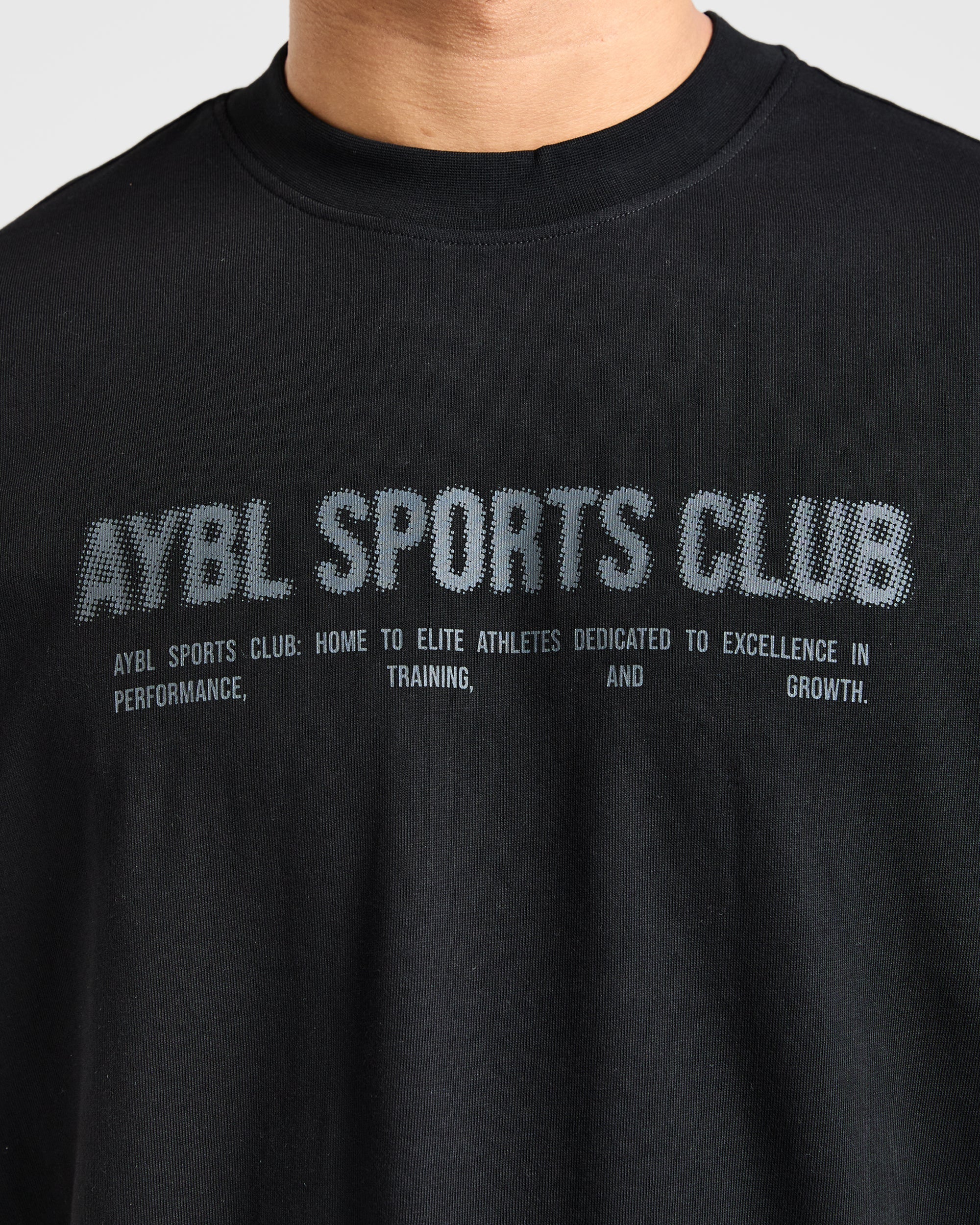 Sports Club Dot Oversized T Shirt - Noir