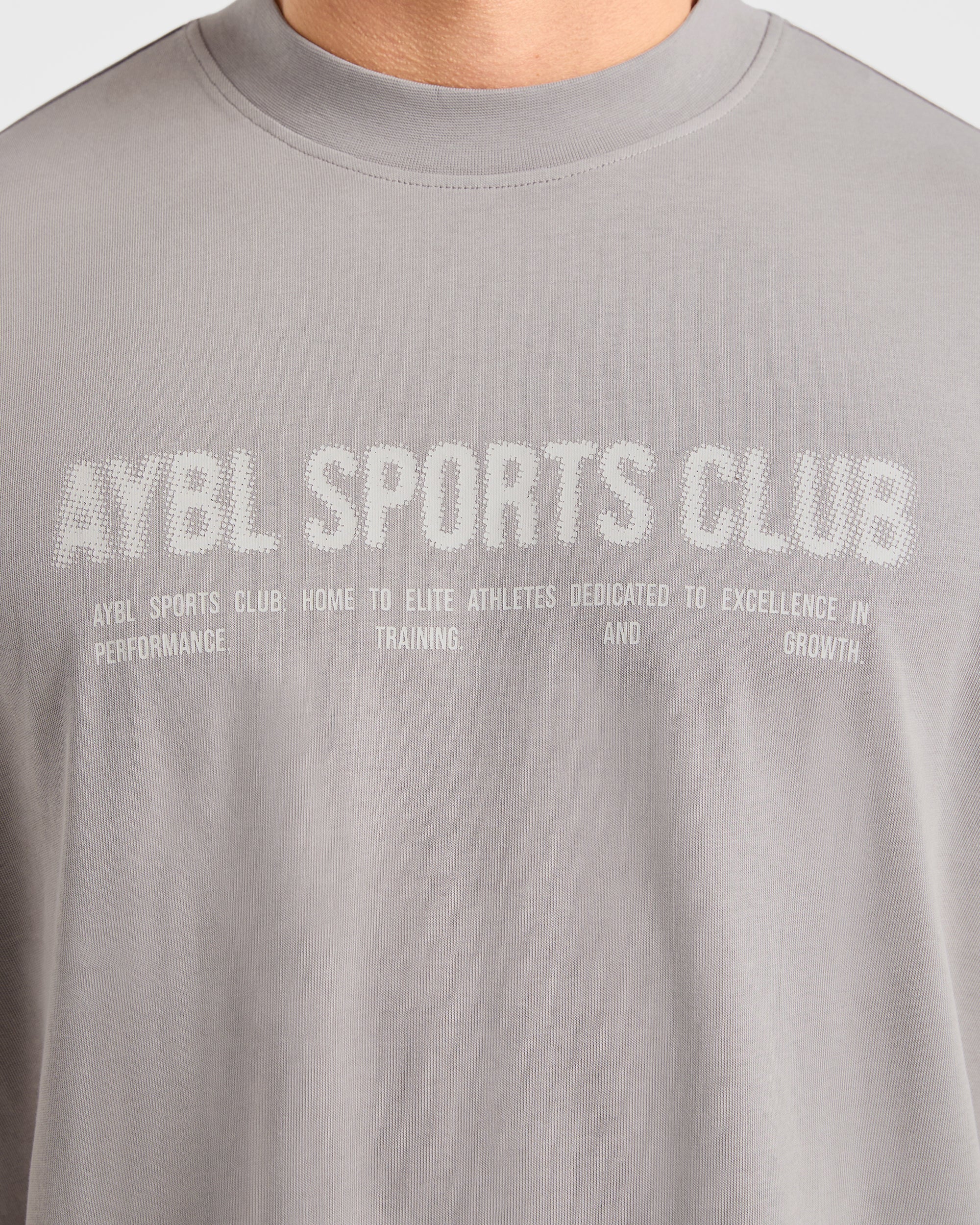 Sports Club Dot Oversized T Shirt - Cloud Gris