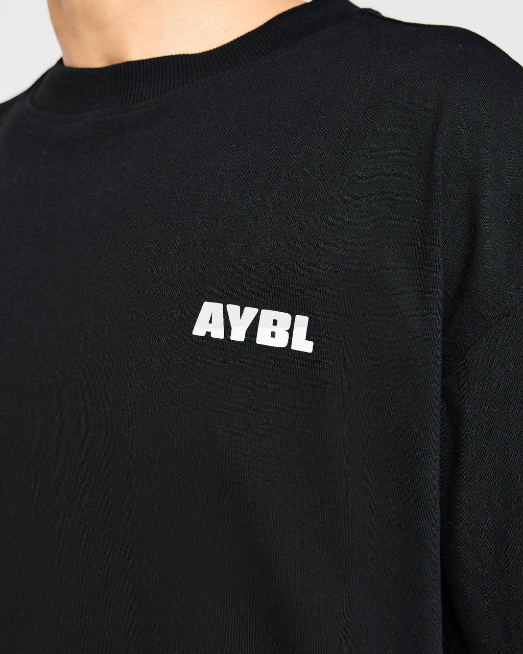 Focused Wavy Oversized T Shirt - Noir