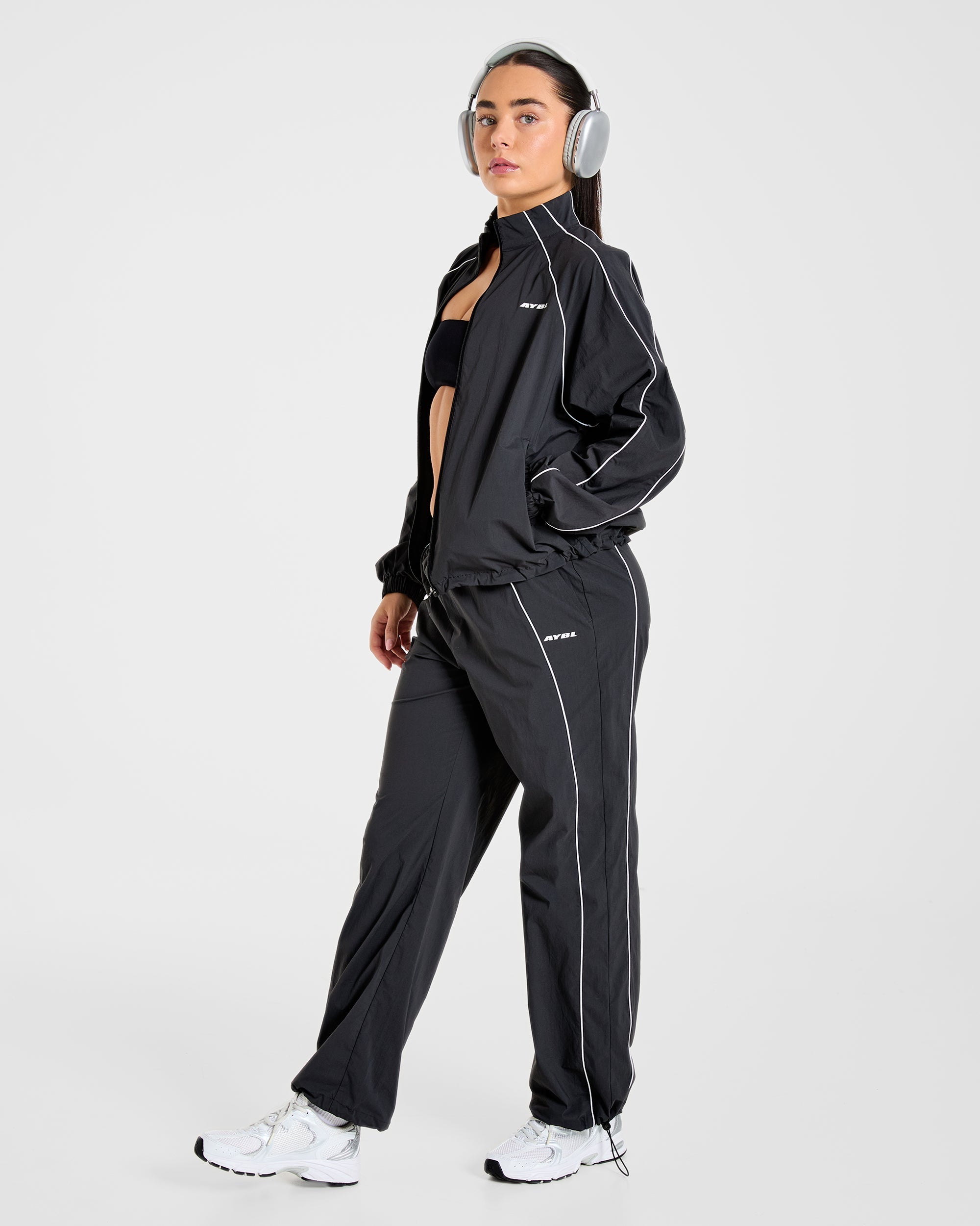 Retro Track Joggers - Noir