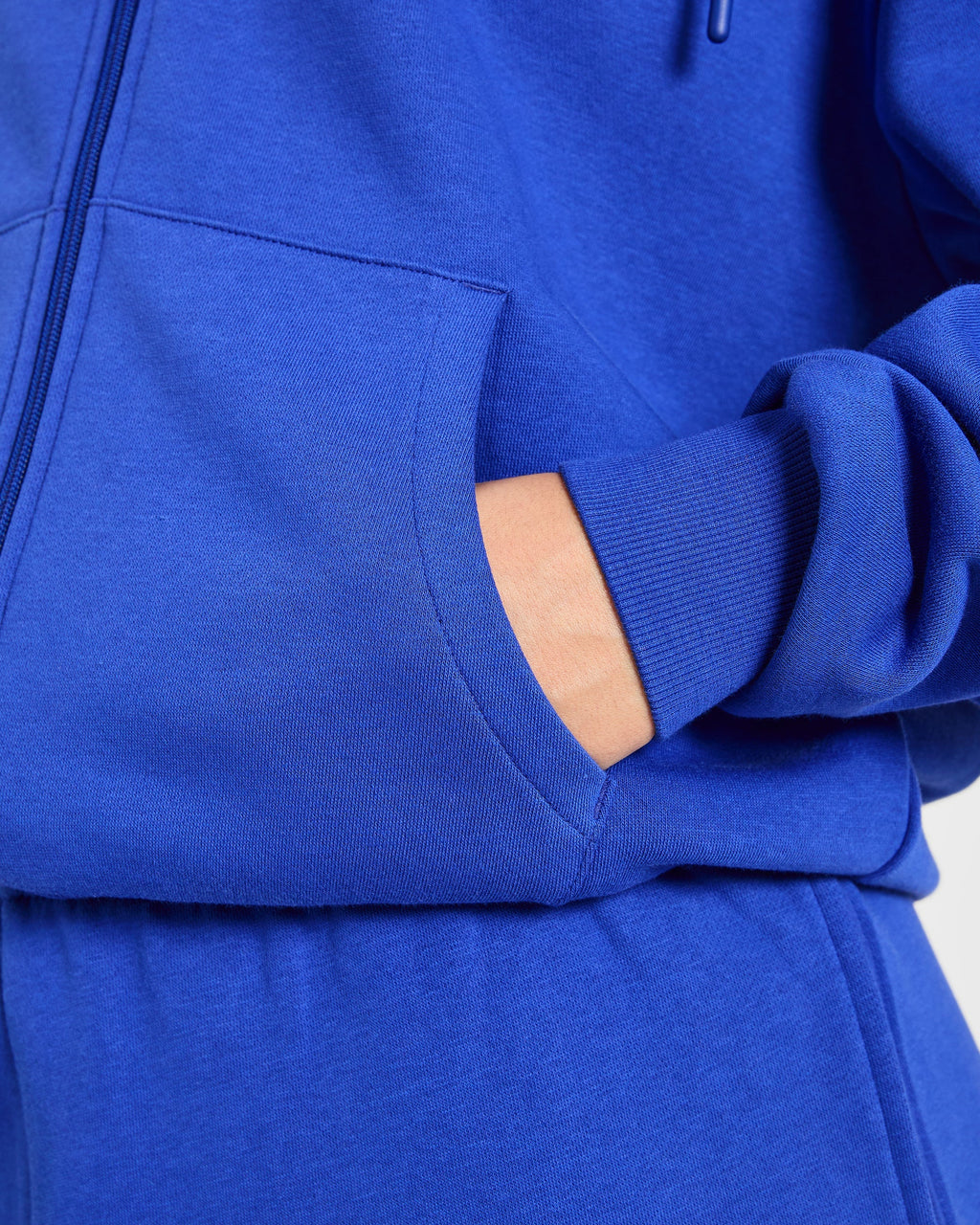 Lifestyle Oversized Zip Up Hoodie - Cobalt
