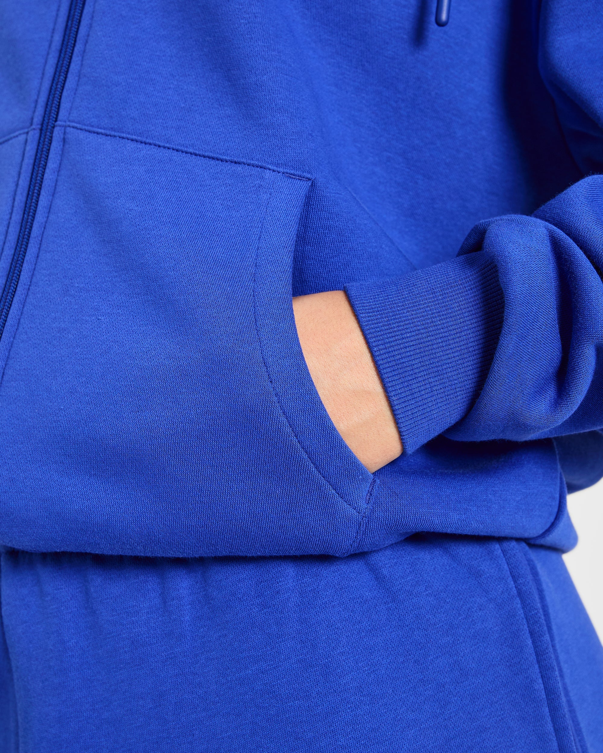 Lifestyle Oversized Zip Up Hoodie - Cobalt