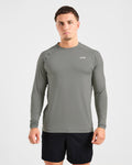 Essential Long Sleeve T Shirt - Olive Smoke