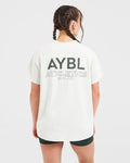 AYBL Athletics Oversized T Shirt - Off Blanc/Vert