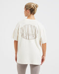Mind Over Matter Oversized T Shirt - Beige/Marron