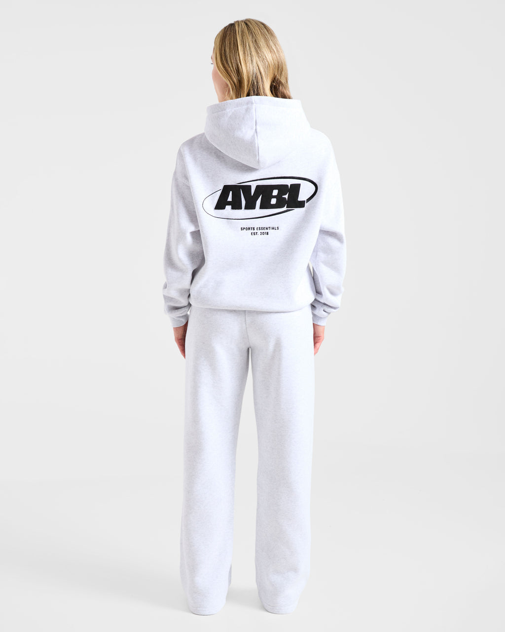 Sports Essentials Oversized Straight Leg Joggers - Heather Gris/Noir