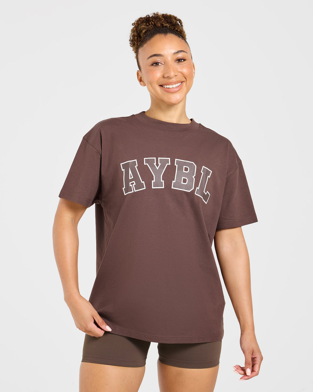 Varsity 2.0 Oversized T Shirt - Marron