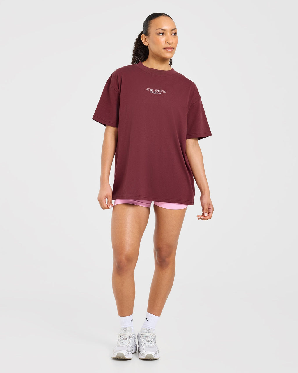 Sports Collective Oversized T Shirt - Rouge Wine