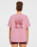 AYBL Strength Club Oversized T Shirt - Dusty Rose