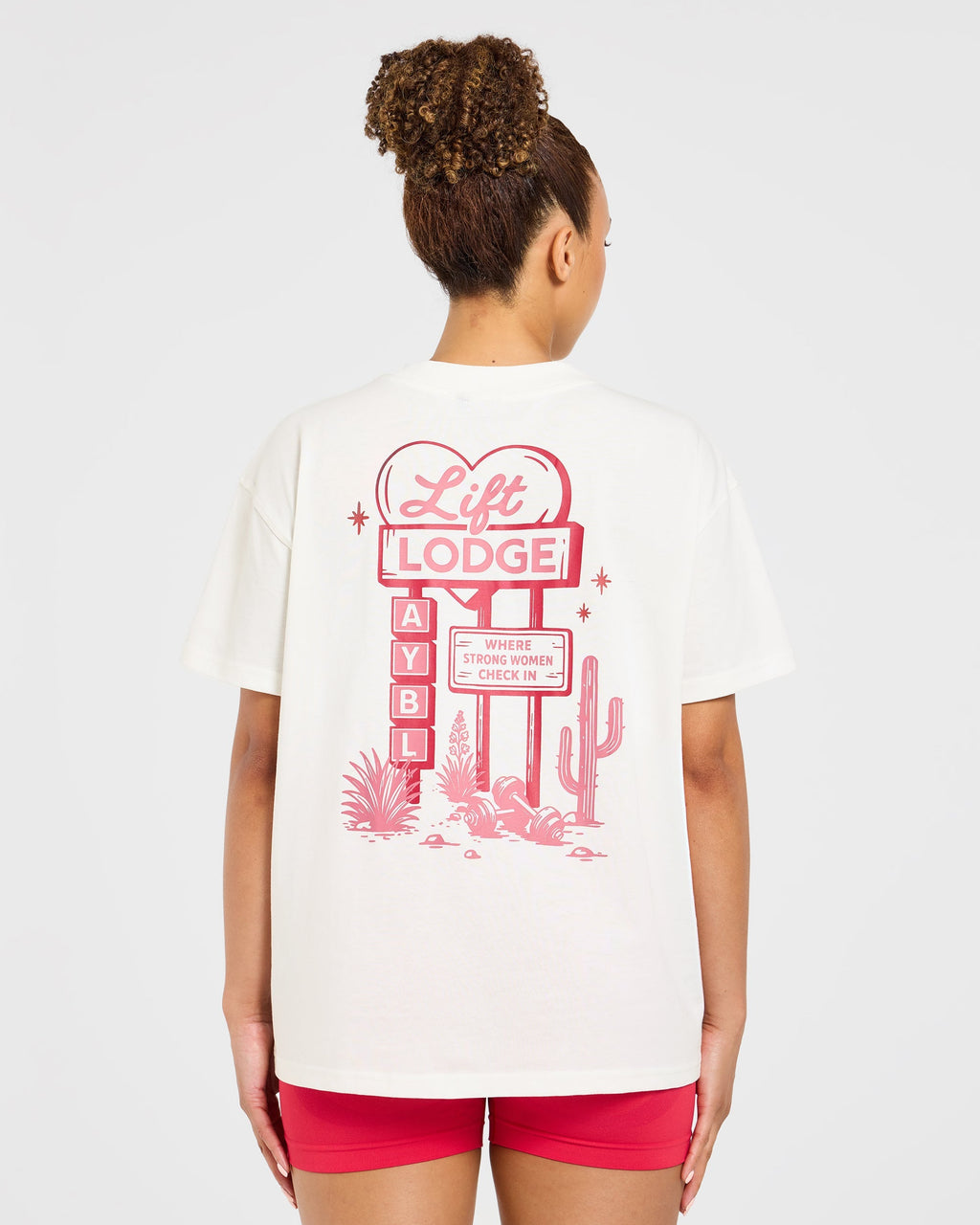 AYBL Lift Lodge Oversized T Shirt - Off Blanc