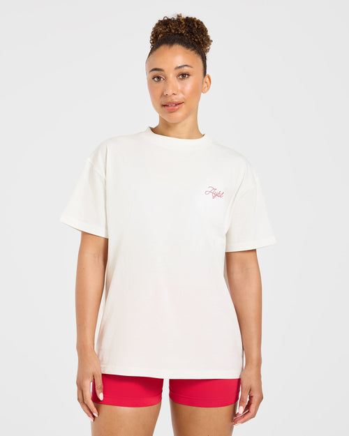 AYBL Lift Lodge Oversized T Shirt - Off Blanc