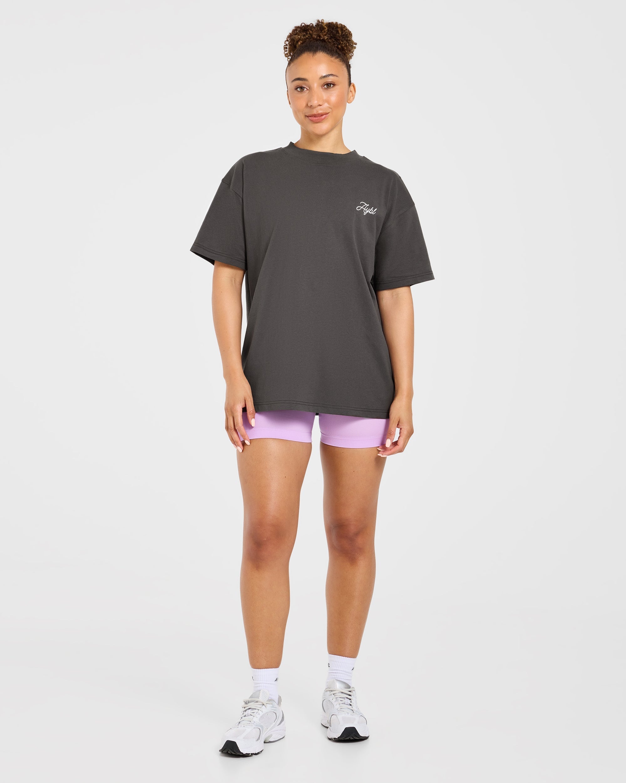 AYBL Lift Lodge Oversized T Shirt - Charcoal