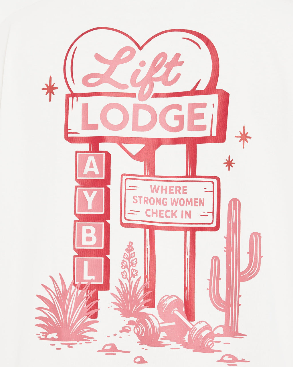 AYBL Lift Lodge Oversized T Shirt - Off Blanc