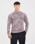Camo Seamless 1/4 Zip Pullover - Woodland Taupe