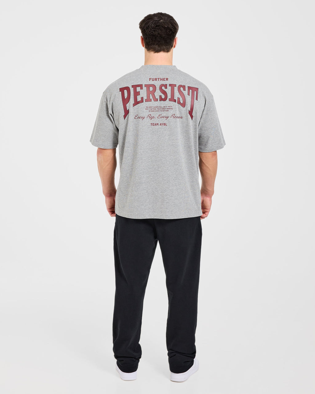 Cam Kissel x Persist Oversized T Shirt - Mid Gris Marl