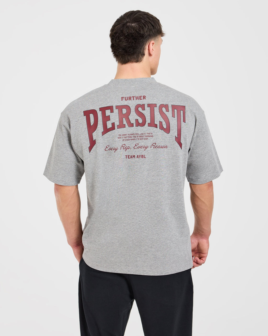 Cam Kissel x Persist Oversized T Shirt - Mid Gris Marl