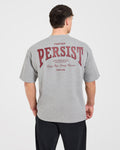 Cam Kissel x Persist Oversized T Shirt - Mid Gris Marl