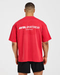 AYBL Sportswear 18 Oversized T Shirt - Rouge