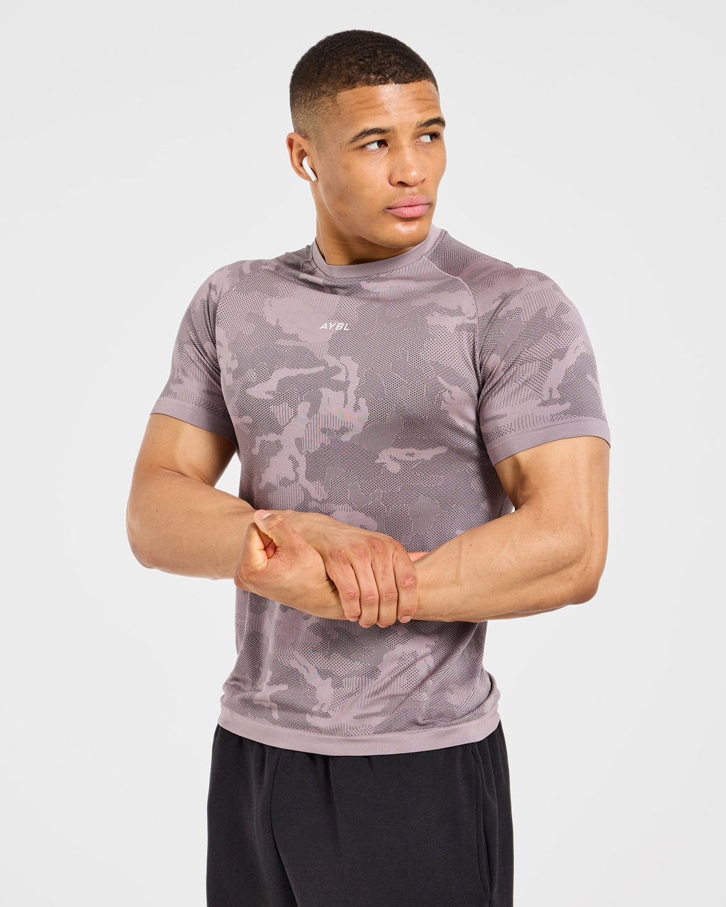 Camo Seamless T Shirt - Woodland Taupe