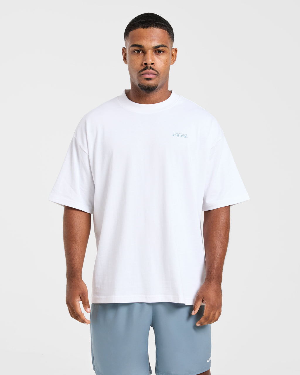 AYBL Strength Club Oversized T Shirt - Blanc/Bleu