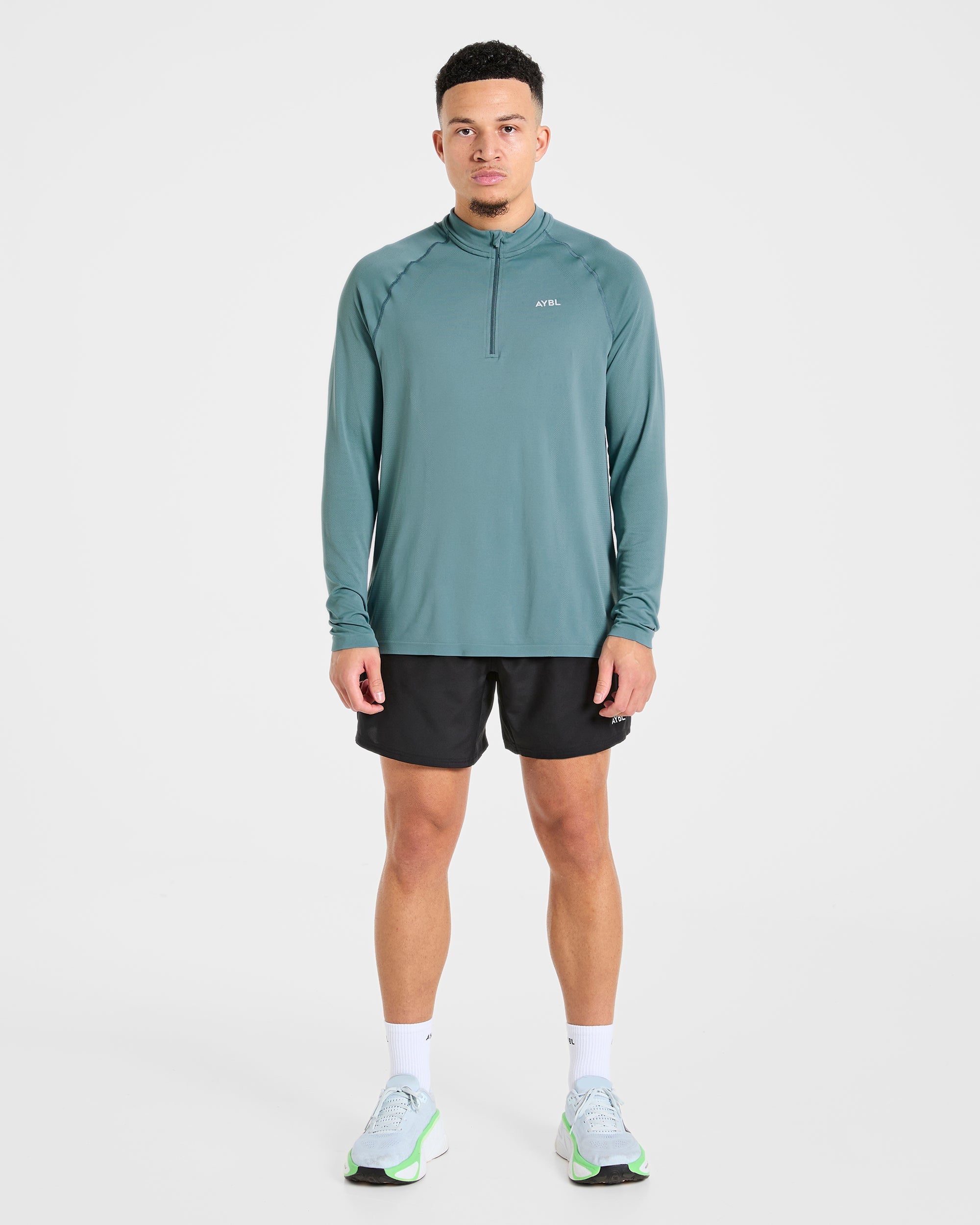 Attain Seamless 1/2 Zip Pullover - Titan Bleu