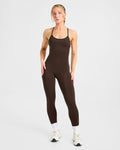 Sculpt Backless Legging All In One - Deep Cocoa Marron