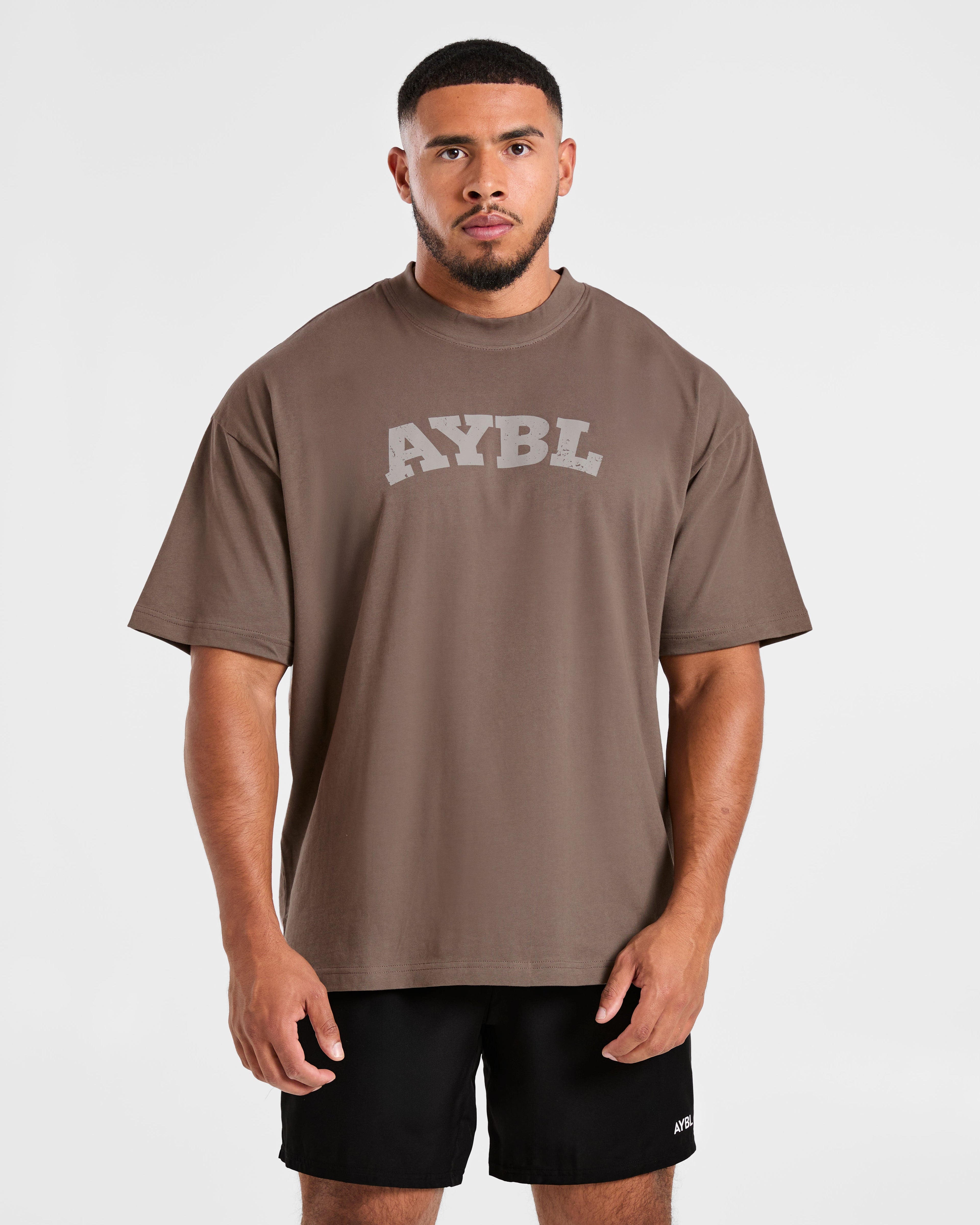 Elite Oversized T Shirt- Umber Marron