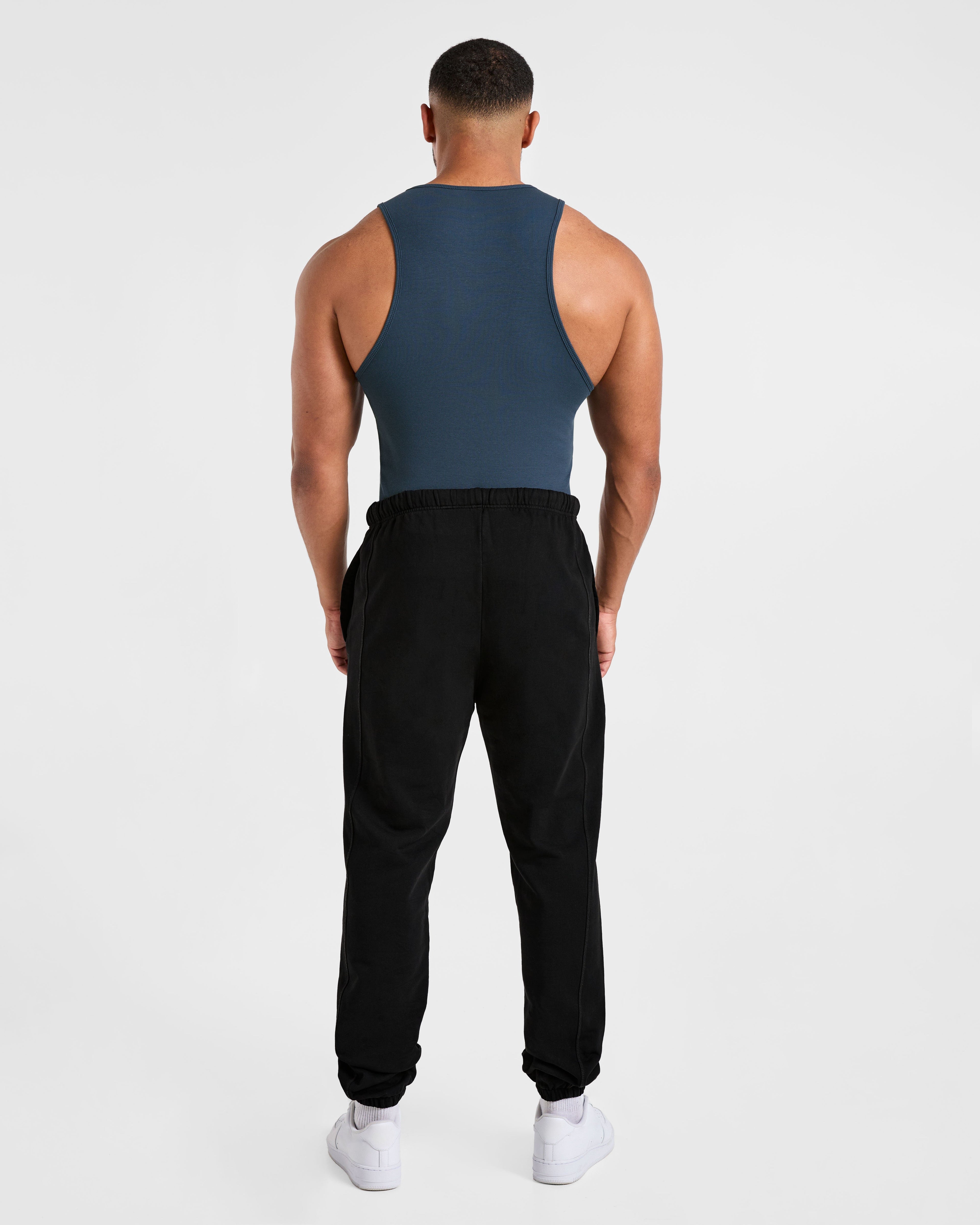 Muscle Ribbed Tank - Washed Navy