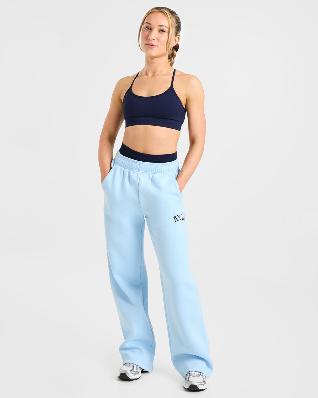 Varsity 2.0 Oversized Straight Leg Joggers - Blue/Navy
