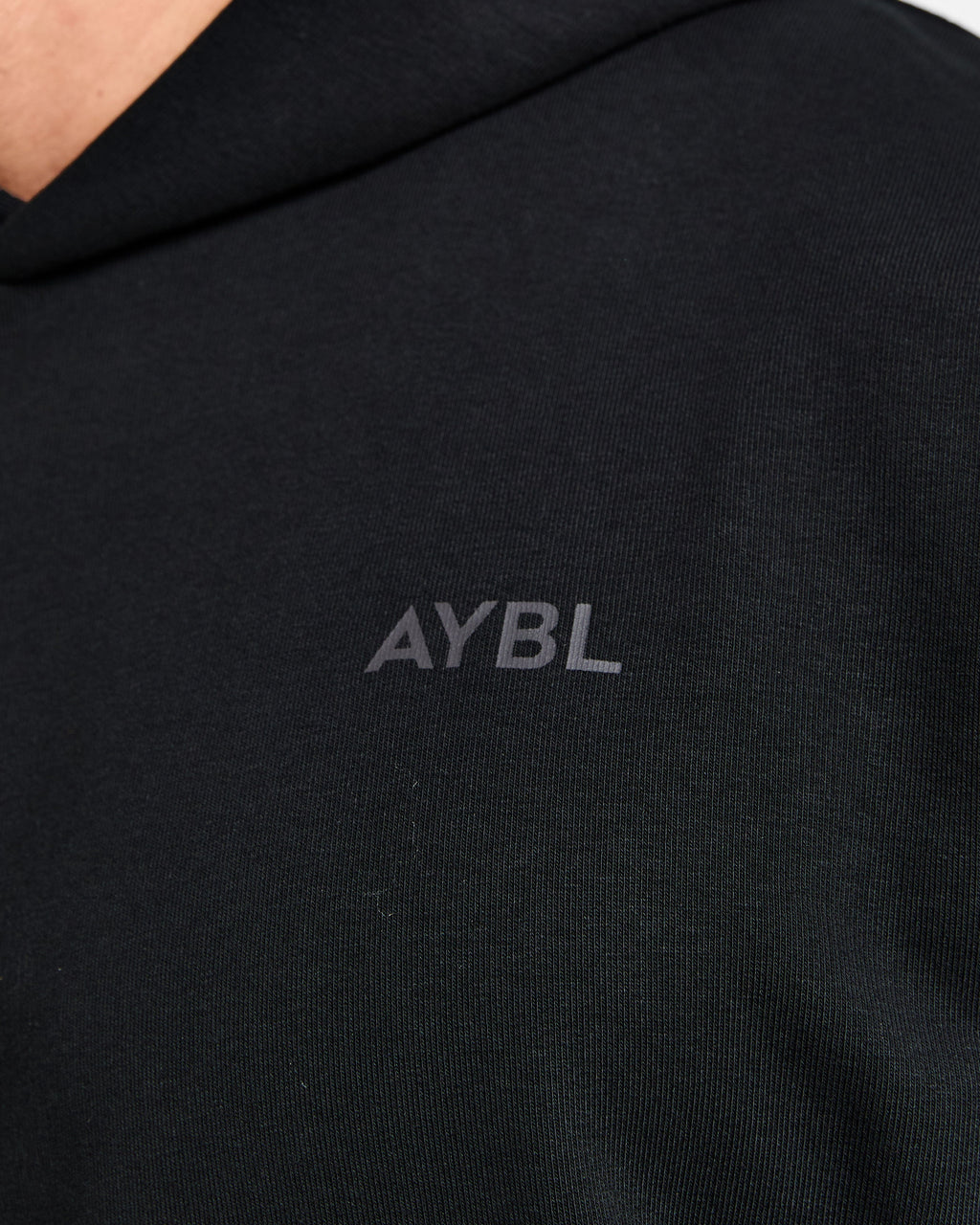 Essential Oversized Graphic Hoodie - Noir