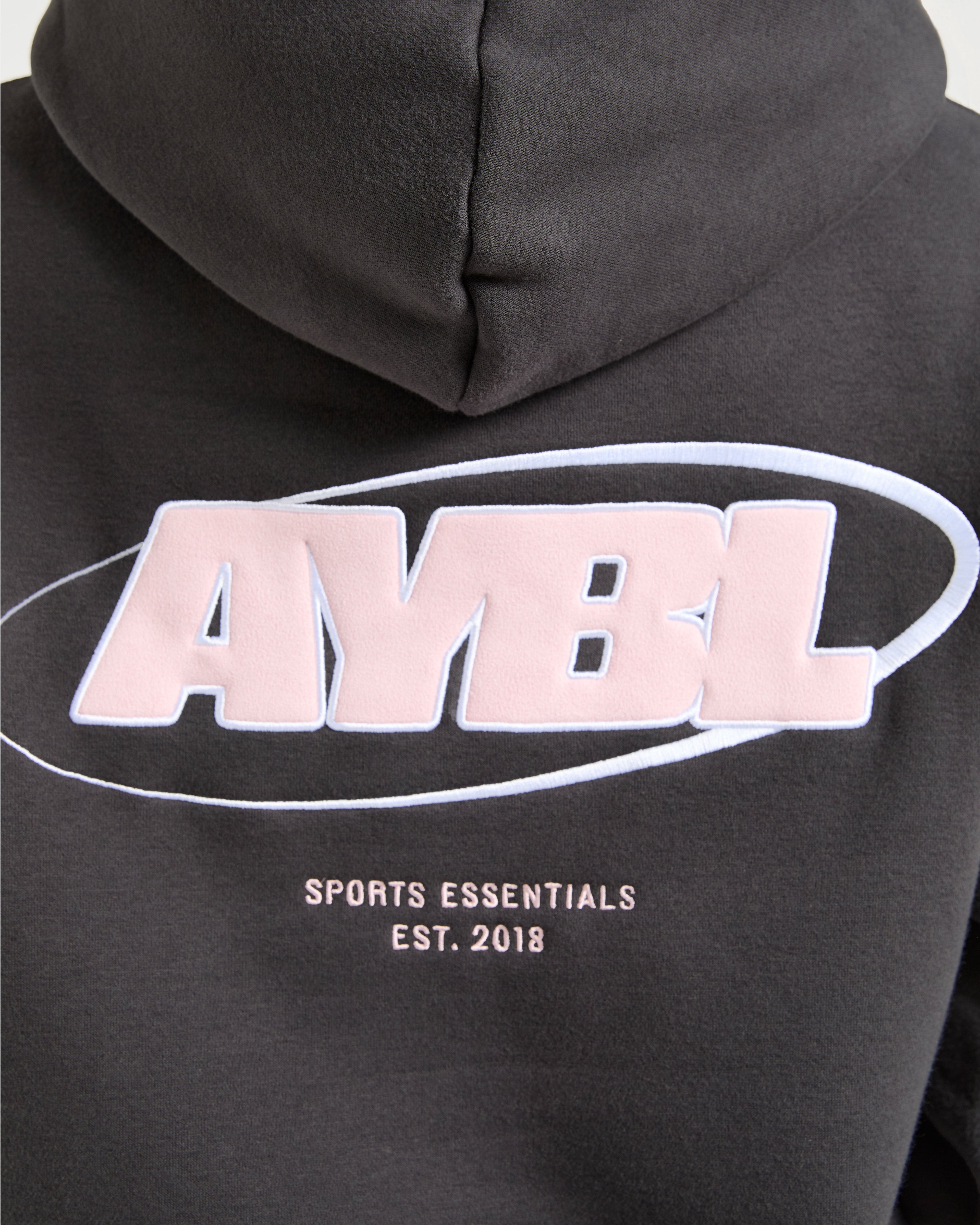 Sports Essentials Oversized Hoodie - Charcoal/Rose