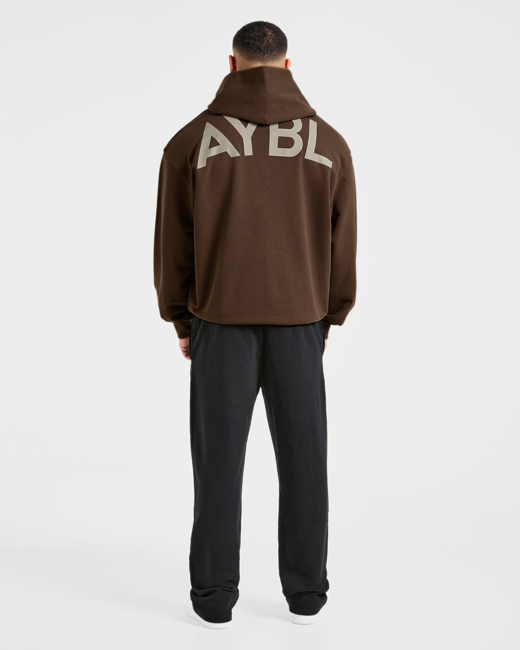Essential Oversized Graphic Hoodie - Marron