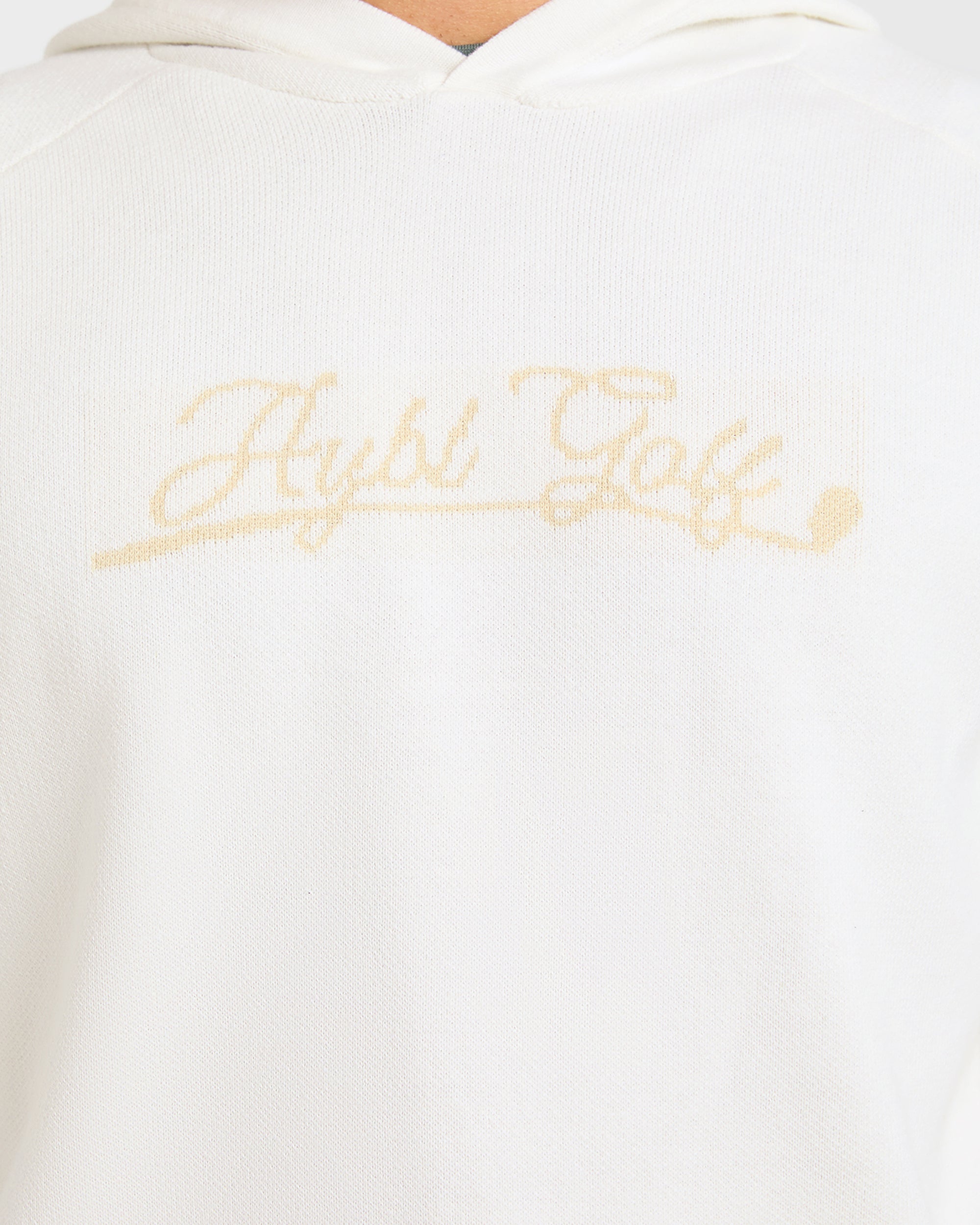 Golf Club Knitted Hoodie - Off Blanc