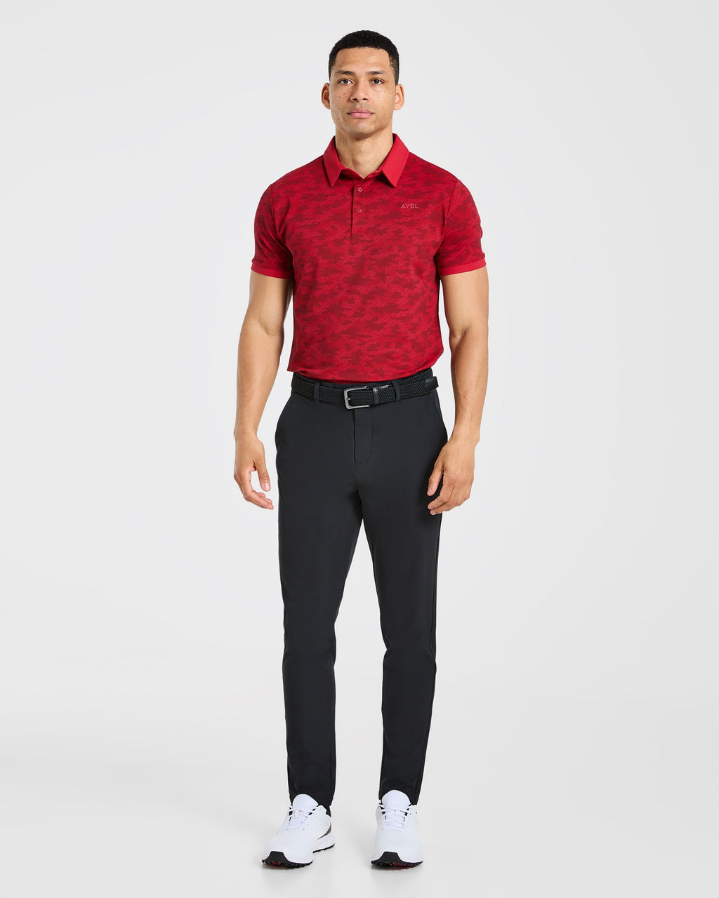 Precision Camo Polo - Muted Rouge
