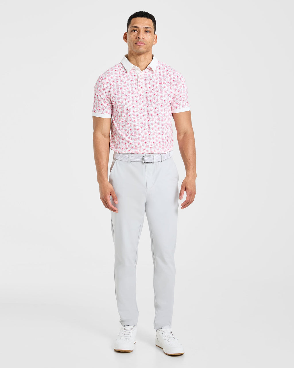 Precision Azalea Polo - Blanc/Azalea Rose