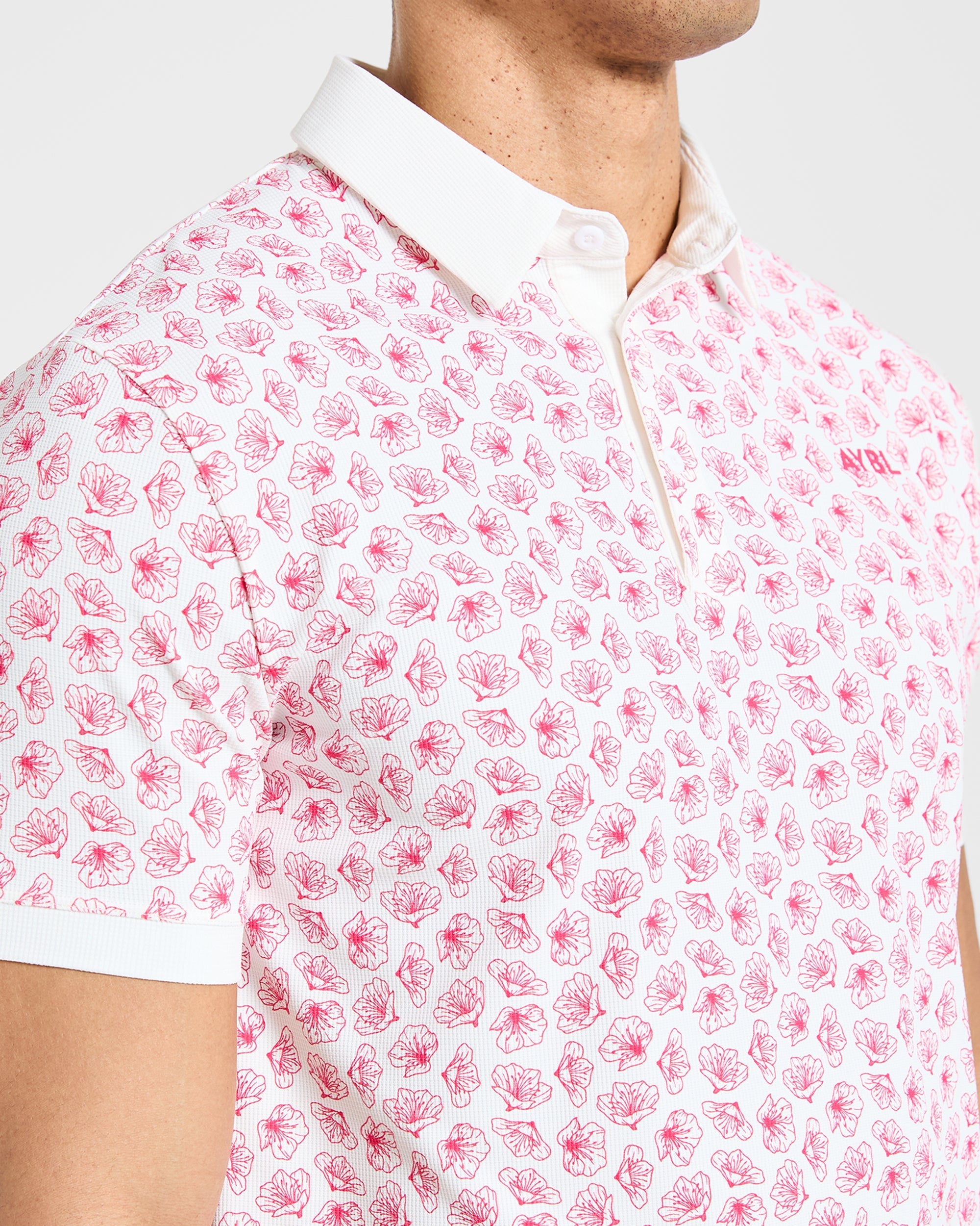 Precision Azalea Polo - Blanc/Azalea Rose