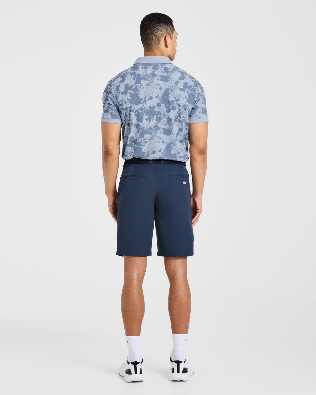 Precision Splatter Polo - Muted Slate