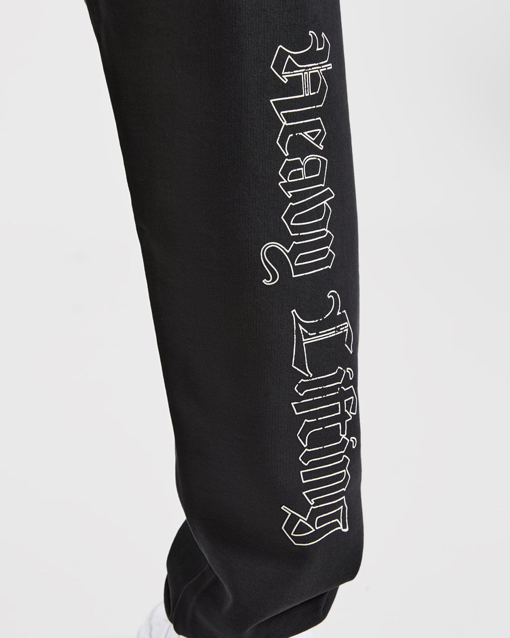 Heavy Lifting Gothic Oversized Joggers - Noir/Off Blanc