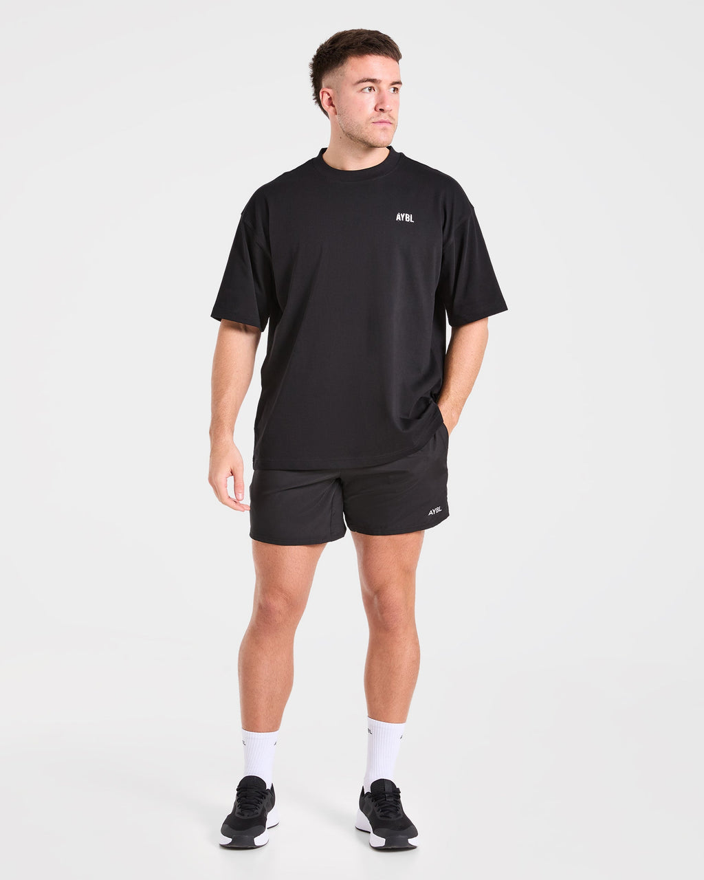 Gym Chalk Oversized T Shirt - Noir
