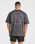 Training Dept. Illustration Oversized T Shirt - Charcoal