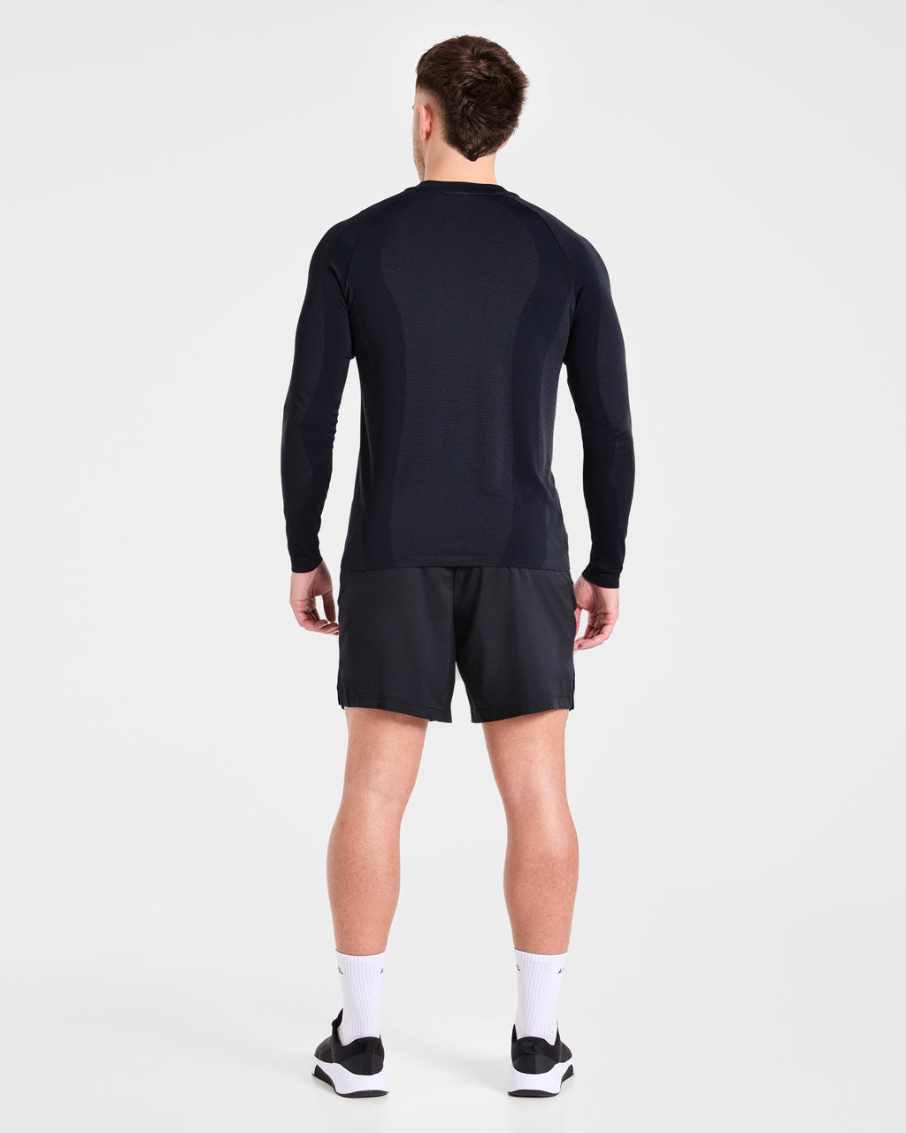 Attain Seamless Long Sleeve T Shirt - Noir